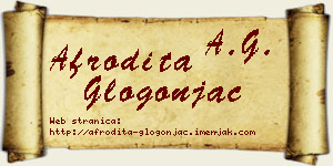 Afrodita Glogonjac vizit kartica